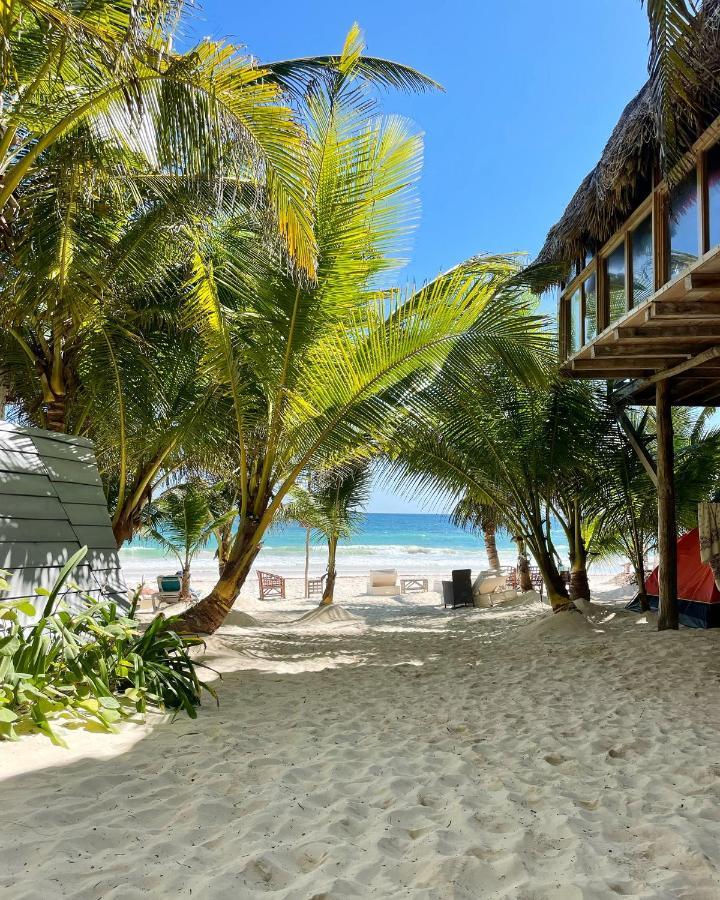 Chavez Eco Beach Camping And Cabanas Tulum Zewnętrze zdjęcie