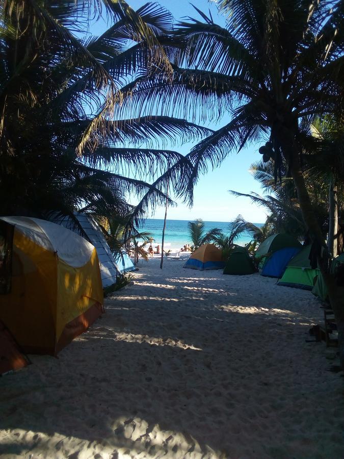 Chavez Eco Beach Camping And Cabanas Tulum Zewnętrze zdjęcie